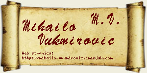 Mihailo Vukmirović vizit kartica